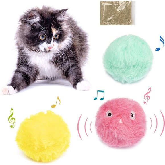 fluffy cat ball toys